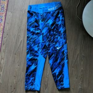 Nike 3/4 Blue Men's Dri Fit Tights